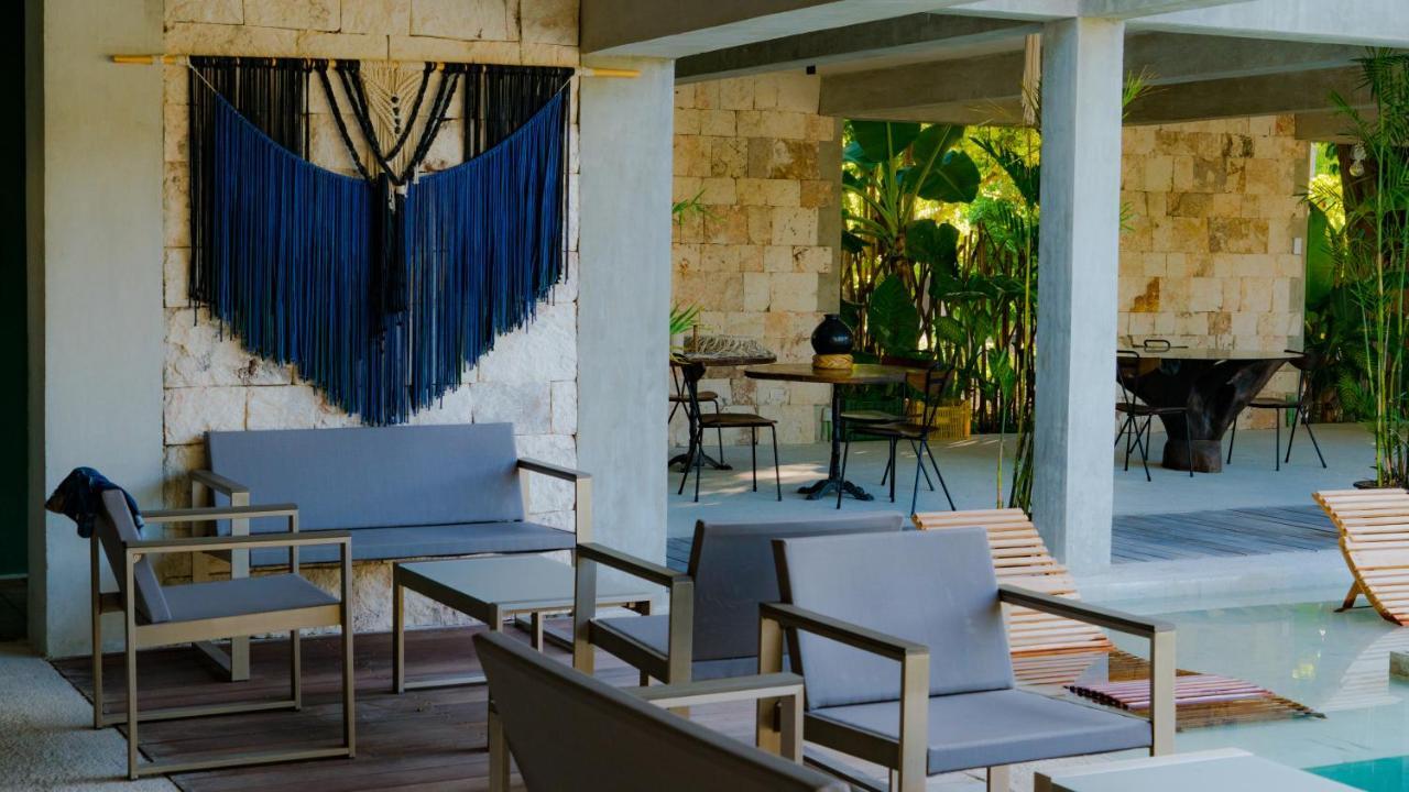 Hotel Makaaba Eco-Boutique Bacalar Kültér fotó The interior of the hotel